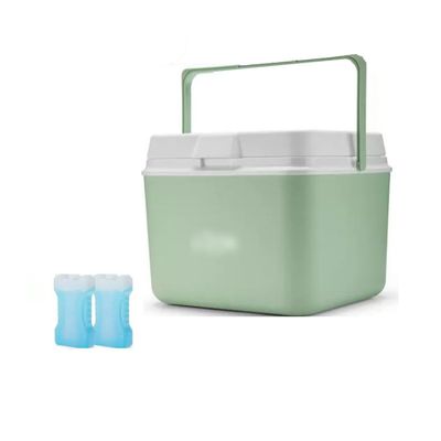 26L Camping Cooler, Outdoor Camping Car Ice Bucket, Hard Ice Insulated Lunch Box, Portable Small Insulated Cooler (Color : Green, Size : 42 * 38 * 33.5cm)