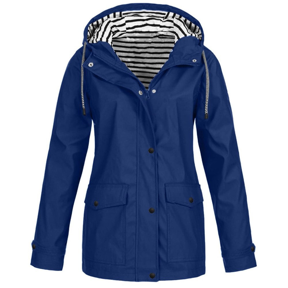 Lxitoler Rain Coats Women Plus Size Lightweight Windbreaker Windproof Waterproof Rain Jackets with Hood and Pockets