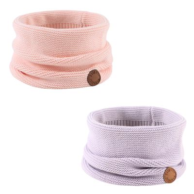 Bamery Winter Baby Boys Scarf Cotton Girls Neck Warmer Autumn Warm Knitted Scarves for Toddler Kids (2PCS-A)