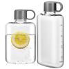 Kisangel Portable Slim Handheld Flat Water Bottle 7.28X3.34X1.96In Tritan Leakproof Sports Bottle for Travel Cycling Fitness Camping Outdoor Use Pack of 2 view 1