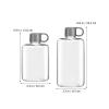 Kisangel Portable Slim Handheld Flat Water Bottle 7.28X3.34X1.96In Tritan Leakproof Sports Bottle for Travel Cycling Fitness Camping Outdoor Use Pack of 2 view 2