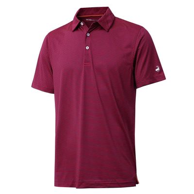 Boys Golf Shirts Dry Fit Moisture Wicking Casual Sport Short Sleeve Boys Polo Shirts Kids Youth Red Stripe