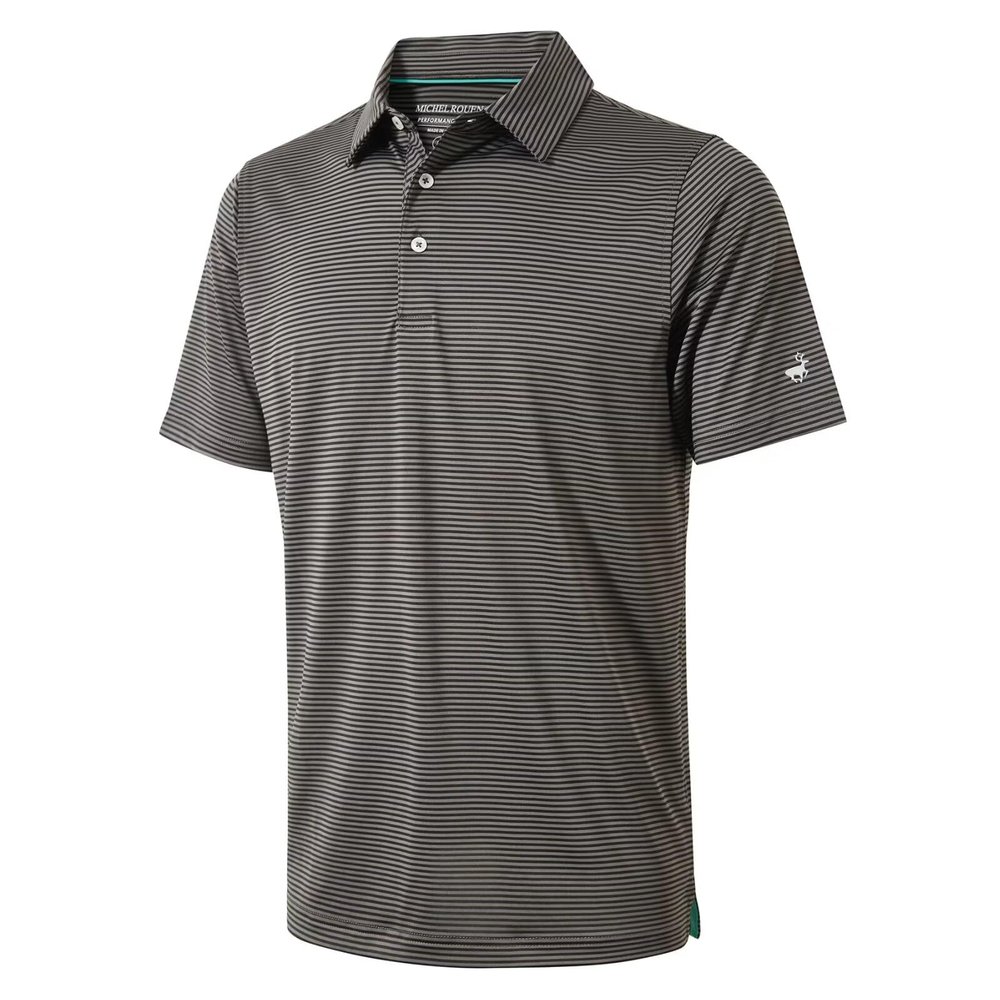 Boys Polo Shirts Dry Fit Moisture Wicking Casual Sport Short Sleeve Golf Polo Shirts for Boys Kids Youth Black Stripe
