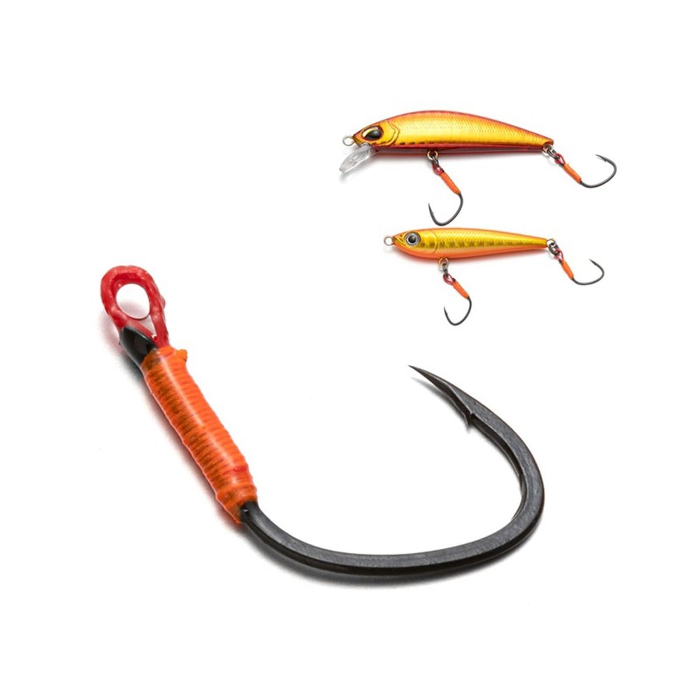 HARAY Fishing Hook Handmade Assisthook for Spoon Bait Fishing Hooks Stream Hard Bait Fishing Tackle Trout Hook Fishing Pliers (Color : B, Size : 4#)