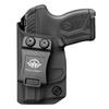 POLE.CRAFT Ruger LCP MAX Holster, IWB Kydex for Ruger LCP MAX .380 - Inside Waistband Concealed Holster - LCP MAX Gun Pocket Pouch Accessories (Black,Left Hand) view 1