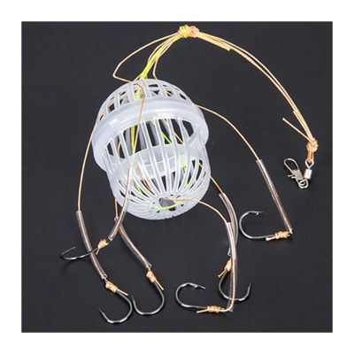 HARAY Fishing Hook 1 Pcs Explosion Hook Fishing Hooks Set Outdoor Baits Cage Basket Feeder Holder Fishhook Carp Accessories Tools Fishing Pliers (Size : 10#)