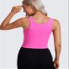 CRZ YOGA Butterluxe Double Lined Tank Tops for Women - Workout Casual Scoop Neck Racerback Crop Sleeveless Shirt Light Purple Large view 2