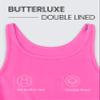 CRZ YOGA Butterluxe Double Lined Tank Tops for Women - Workout Casual Scoop Neck Racerback Crop Sleeveless Shirt Light Purple Large view 3