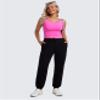 CRZ YOGA Butterluxe Double Lined Tank Tops for Women - Workout Casual Scoop Neck Racerback Crop Sleeveless Shirt Light Purple Large view 4