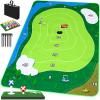 52HZ 6x5Ft Chipping Game Mat, Battle Royale Golf Game Set with Hitting Mat, 20 Grip Balls, Golf Games for Adults & Family, Indoor/Outdoor view 1