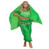 Sinleey Women's India Belly Dance Suit Costume Bollywood Arabian Halloween Dance Fancy Dress Green One Size view 1