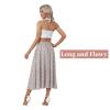 Abaadlw Maxi Skirts for Women with Pockets Long Midi Length Casual Skirt for Holiday White Floral view 4