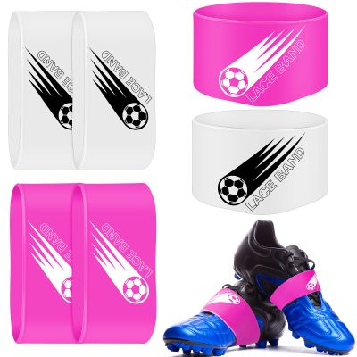Patelai 4 Pcs Soccer Lace Band Cleat Cover Youth Adult, Kids, White, Purple