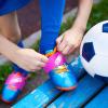 Patelai 4 Pcs Soccer Lace Band Cleat Cover Youth Adult, Kids, White, Purple view 3