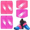 Patelai 4 Pcs Soccer Cleat Lace Cover Football Shoe Band Soccer Shoe Cover Football Cleat Bands Youth Adult for Season (Kids,Violet,Pink) view 1