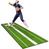KuiBonu 2024 Upgraded Version Softball Pitching Mat with Rubber, Denser Antifade Turf, Antislip Rubber Bottom, 10' X 3' Softball Pitching Mound for Outdoor and Indoor view 1