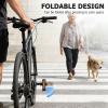 Folding Bike Pedals, Mountain Bike Pedals CNC Aluminum Bicycle Flats, 9/16'' with Reflective Strips | Non-Slip | Waterproof | Wide Flat Foldable Pedal for Ebike, Urban Commute, MTB Bikes view 2