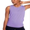 Bestisun Womens Exercise Tops Yoga Shirts Workout Dance Athletic Clothing Breathable Gym Tanks Purple M view 2