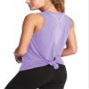 Bestisun Womens Exercise Tops Yoga Shirts Workout Dance Athletic Clothing Breathable Gym Tanks Purple M view 3