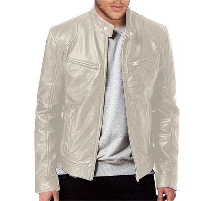 QWENTMTNTY Leather Bomber Jacket Men Mens Suit Jacket White Leather Jacket Winter Coats for Men Big and Tall Costume Leather Jacket