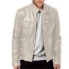 QWENTMTNTY Leather Bomber Jacket Men Mens Suit Jacket White Leather Jacket Winter Coats for Men Big and Tall Costume Leather Jacket view 1