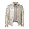QWENTMTNTY Leather Bomber Jacket Men Mens Suit Jacket White Leather Jacket Winter Coats for Men Big and Tall Costume Leather Jacket view 3