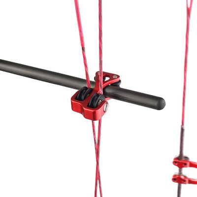 Archery Cable Slide String Splitter Roller, Aluminum Alloy Glide (Red)
