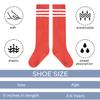 Benefeet Sox Orange Toddler Soccer Socks Three Striped Kids Soccer Socks Knee High Long Tube Colorful Neon Solid Cotton Girls Youth Sport Softball Baseball Sock view 3
