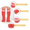 Benefeet Sox Orange Toddler Soccer Socks Three Striped Kids Soccer Socks Knee High Long Tube Colorful Neon Solid Cotton Girls Youth Sport Softball Baseball Sock view 4