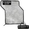MiniTang Baseball Z Screen - 7x5 FT Heavy Duty Steel Pitching Screen - Portable Batting Trainer for Coaches Players Teams Backyard Field Training view 1