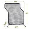 MiniTang Baseball Z Screen - 7x5 FT Heavy Duty Steel Pitching Screen - Portable Batting Trainer for Coaches Players Teams Backyard Field Training view 2