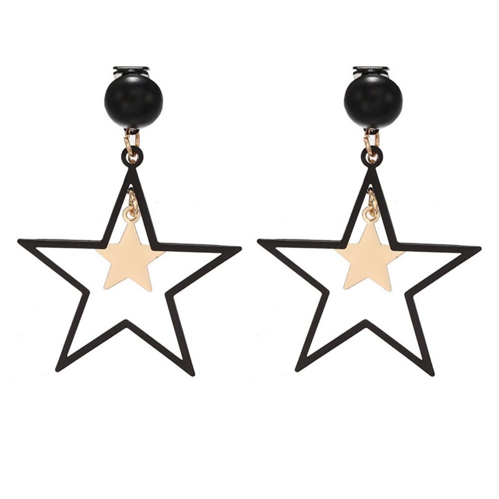 Star Drop Earrings for Women Star Clip on Earrings Star Ear Clip Birthday Party Jewelry Gifts