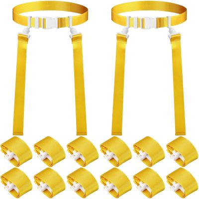 Peryiter 2/12/24/36 Player Flag Football Belt, Adjustable Football Belts and Flags for Kids Youth Adult Sport Team Training(Yellow,12 Set)