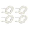 4PCS Dock Line Boat Bumper Rope 1.5m Long High Strength Polyester Wear Boat Bumper Ropes for Marine Anti Collision Ball (White) view 1