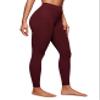 CRZ YOGA Butterluxe Yoga Leggings 28'' - High Waisted Womens Workout Lounge Pants Buttery Soft Red Merlot Medium view 1