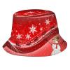 Cute Christmas Hat Snowman Christmas Snowflakes Bucket Hat for Women Men Summer Xmas Holiday Sun Beach Fishing Cap view 1