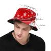 Cute Christmas Hat Snowman Christmas Snowflakes Bucket Hat for Women Men Summer Xmas Holiday Sun Beach Fishing Cap view 3