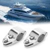 Marine Jaw Slide, 2pcs Stainless Steel Boat Marine Hinged Upper Jaw Slide Hardware Fittings Boat Hinged Upper Jaw Slide Tip Bimini Top Hinge Rail Mount (30mm) view 4
