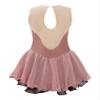 Oyolan Kids Girls Rhinestone Sleeveless Ice Skating Dress Irregular Hem Leotard Dress Figure Skating Competition Costume Light Coffee B 8 Years view 2