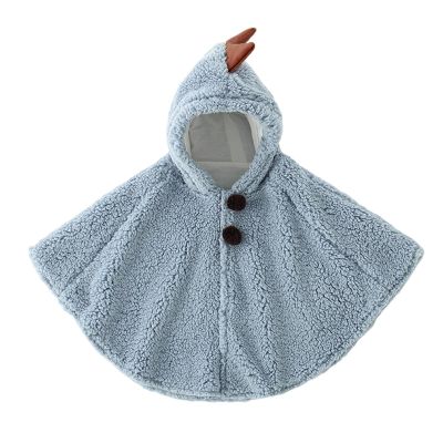 Lifup Baby Toddler Hooded Poncho Cape Cloak, Winter Faux Fur Jacket Children's Cover Cloak Coat Blue One Size