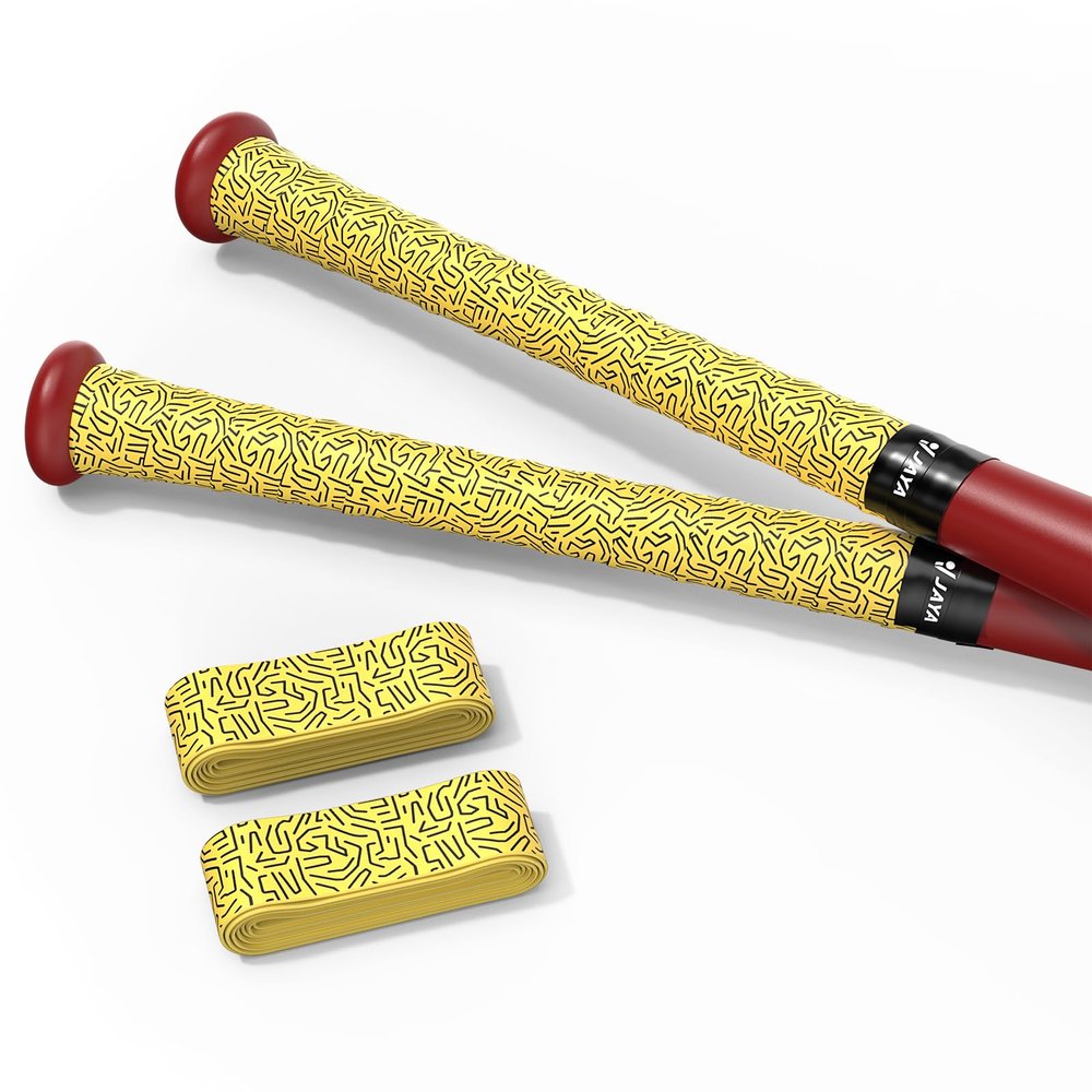 JAYA 2 Pack Embossed Bat Grip Tape 1.1mm Non-Slip, Sweat-Absorbing & Breathable Handle Wrap Durable Cushion Feel & Pro-Level Control for Baseball Softball Bats