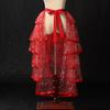 Steampunk Sparkle Sequin Tulle Tutu Bustle Skirts 6 Layer Overskirt Tie-on Belt view 3
