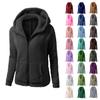 Women Sherpa Jackets Winter Coats Faux Fur Lined Hooides Oversized Fluffy Fuzzy Fleece Jacket view 1