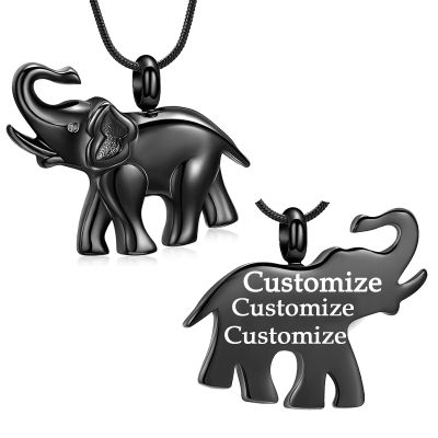AIWENXI Elephant Urn Necklace for Ashes Animal Cremation Jewelry for Women Men Stainless Steel Memorial Necklaces Ash Holder for Human Pets Keepsake Jewelry for Loved Ones with Fill Tool