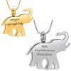 AIWENXI Elephant Urn Necklace for Ashes Animal Cremation Jewelry for Women Men Stainless Steel Memorial Necklaces Ash Holder for Human Pets Keepsake Jewelry for Loved Ones with Fill Tool view 2