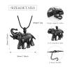 AIWENXI Elephant Urn Necklace for Ashes Animal Cremation Jewelry for Women Men Stainless Steel Memorial Necklaces Ash Holder for Human Pets Keepsake Jewelry for Loved Ones with Fill Tool view 3