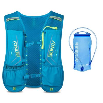 AONIJIE Running Hydration Vest for Men Women, Waterproof and Breathable 5L Hydration Pack Backpack for Trail Running Marathon Race Hiking, Fit 26.7in to 51.1in Chest (Green with 1.5L Bladder)