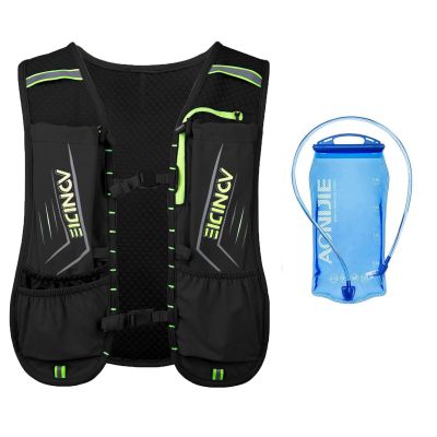 AONIJIE Running Hydration Vest for Men Women, Waterproof and Breathable 5L Hydration Pack Backpack for Trail Running Marathon Race Hiking, Fit 26.7in to 51.1in Chest (Black with 1.5L Bladder)