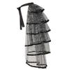 Steampunk Sparkle Sequin Tulle Tutu Bustle Skirts 6 Layer Overskirt Tie-on Belt view 1