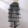 Steampunk Sparkle Sequin Tulle Tutu Bustle Skirts 6 Layer Overskirt Tie-on Belt view 2